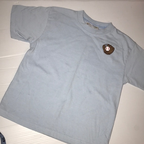 Boys Baseball glove/ball monogrammed S/S T-Shirt - Picture 1 of 7